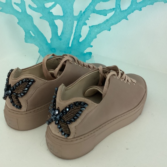REDUCED Attilio Giusti Leombruni Butterfly Jewel Platform Sneakers US 6 EUR 36 - Picture 2 of 11